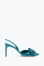 Sara Teal And Rhinestone Slingback 80