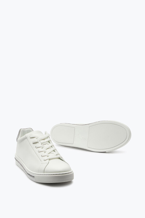 Sneakers En Cuir Avec Strass Xtra
