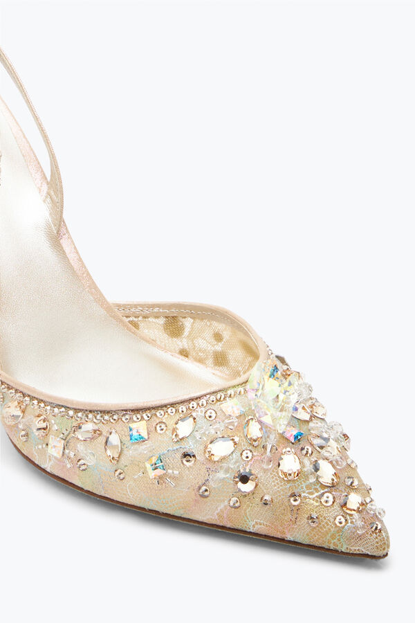 Cinderella Honey Slingback With Crystals 80