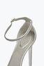 Anastasia 珍珠灰色水晶防水台凉鞋 130