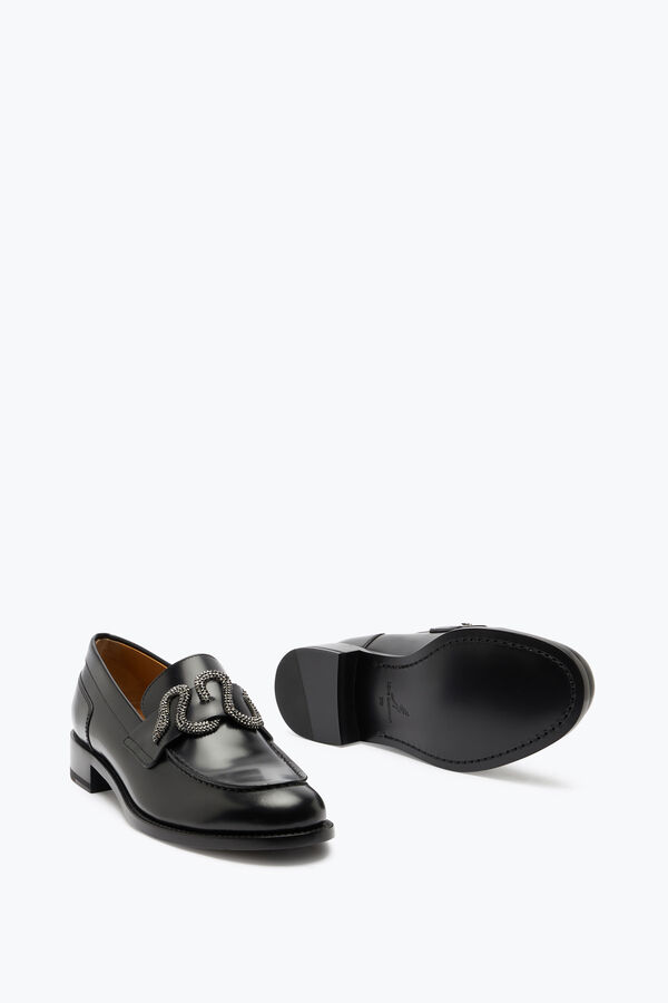 Morgana Black Loafer With Black Matte Crystal 20