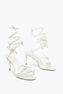 Margot Crystal White Sandal 80