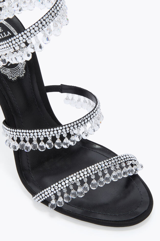 CHANDELIER BLACK AND SILVER SANDAL 105