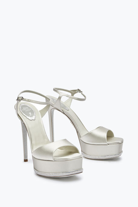 Anastasia Crystal Gray Platform Sandal 130