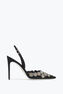 Daisy Black Suede Slingback With Crystals 105