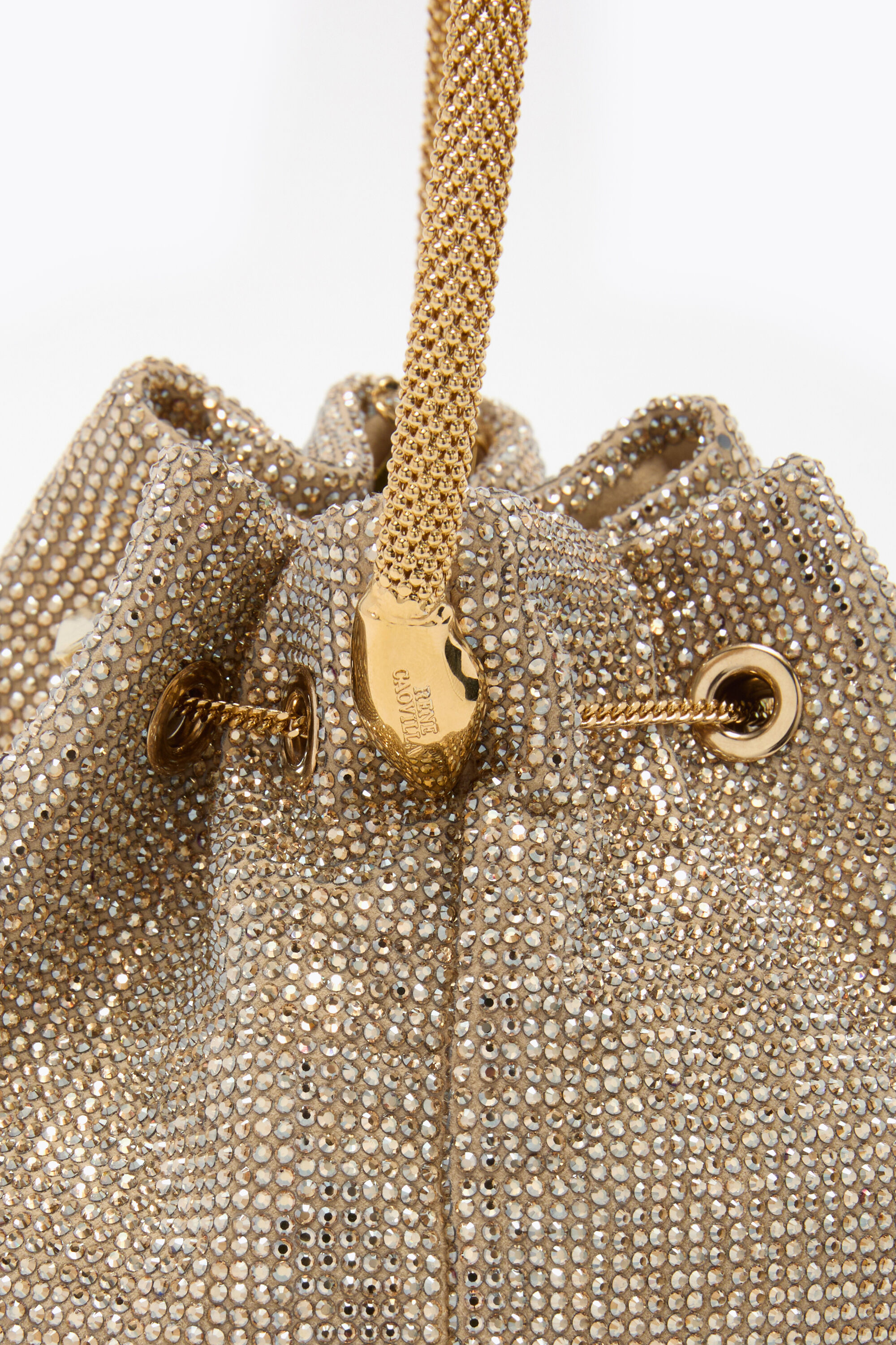 Jeweled DEVA CHAMPAGNE MINI BAG | Rene Caovilla®