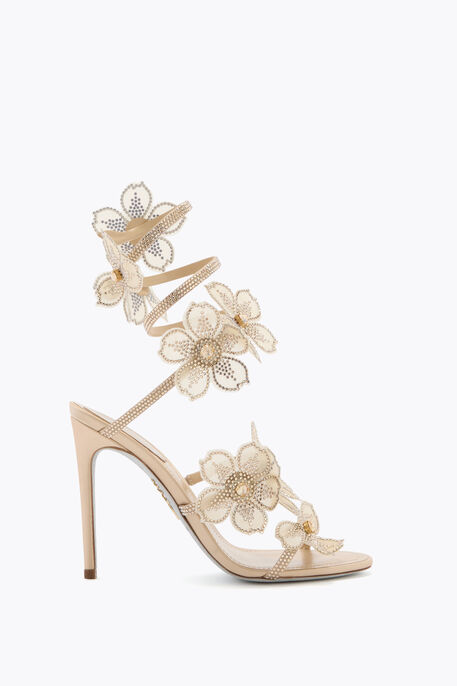PEACH FLOWER GOLD SANDAL 105