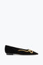 Morgana 黑色和金色芭蕾平底鞋 10