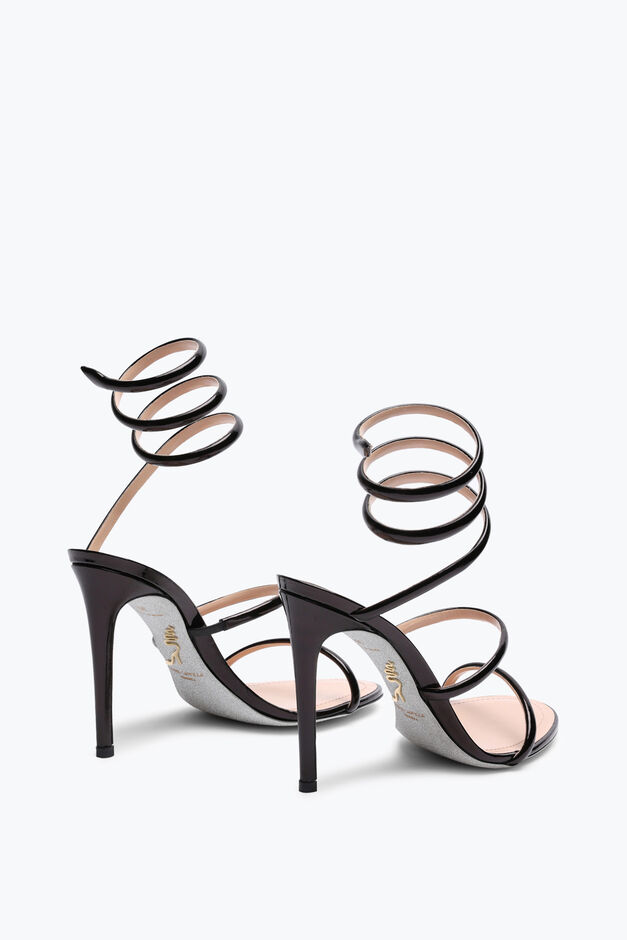 Cleo Metallic Black Sandal 105 Cleo Metallic Black Sandal 105