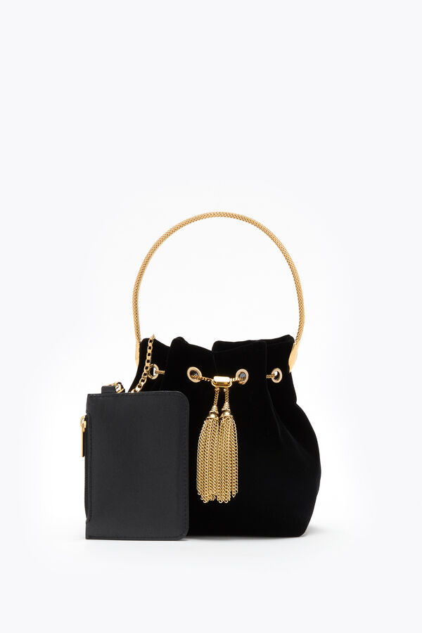 BORSA MINI DEVA IN VELLUTO NERO BORSA MINI DEVA IN VELLUTO NERO