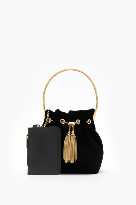 BORSA MINI DEVA IN VELLUTO NERO BORSA MINI DEVA IN VELLUTO NERO