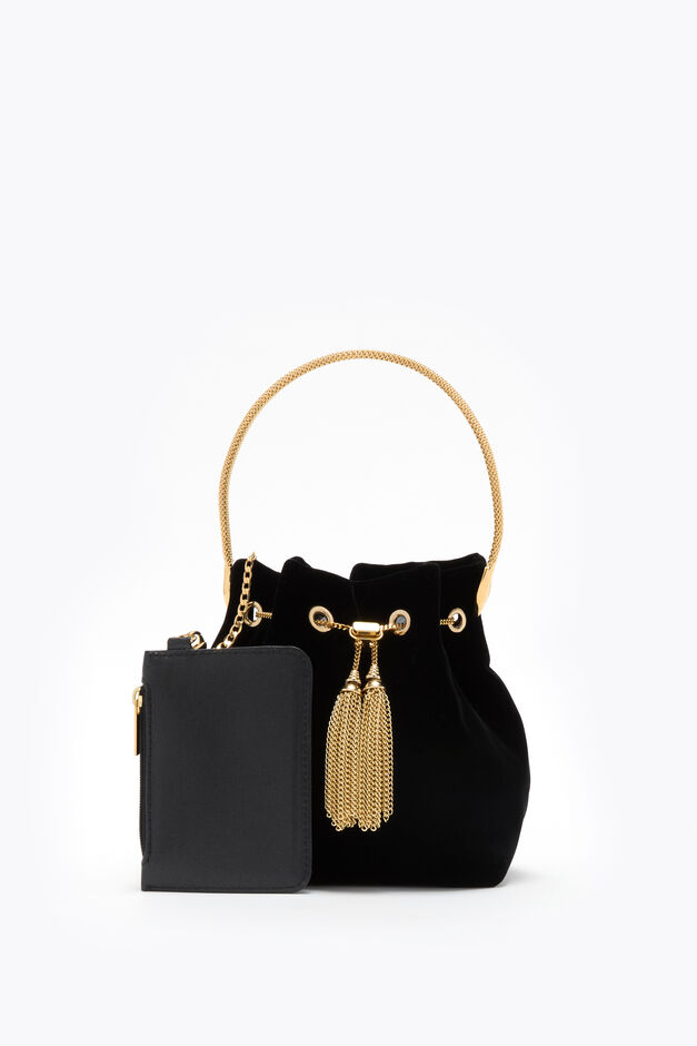 MINI-TASCHE DEVA AUS SCHWARZEM SAMT MINI-TASCHE DEVA AUS SCHWARZEM SAMT