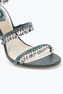 Sandalette Chandelier Teal Mit Kristallen 105