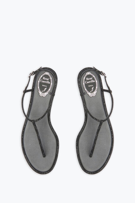 Diana Black Flat Sandal 10