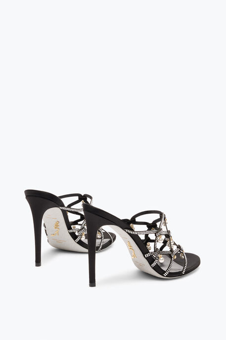 ESMERALDA BLACK SLIDER SANDAL 105