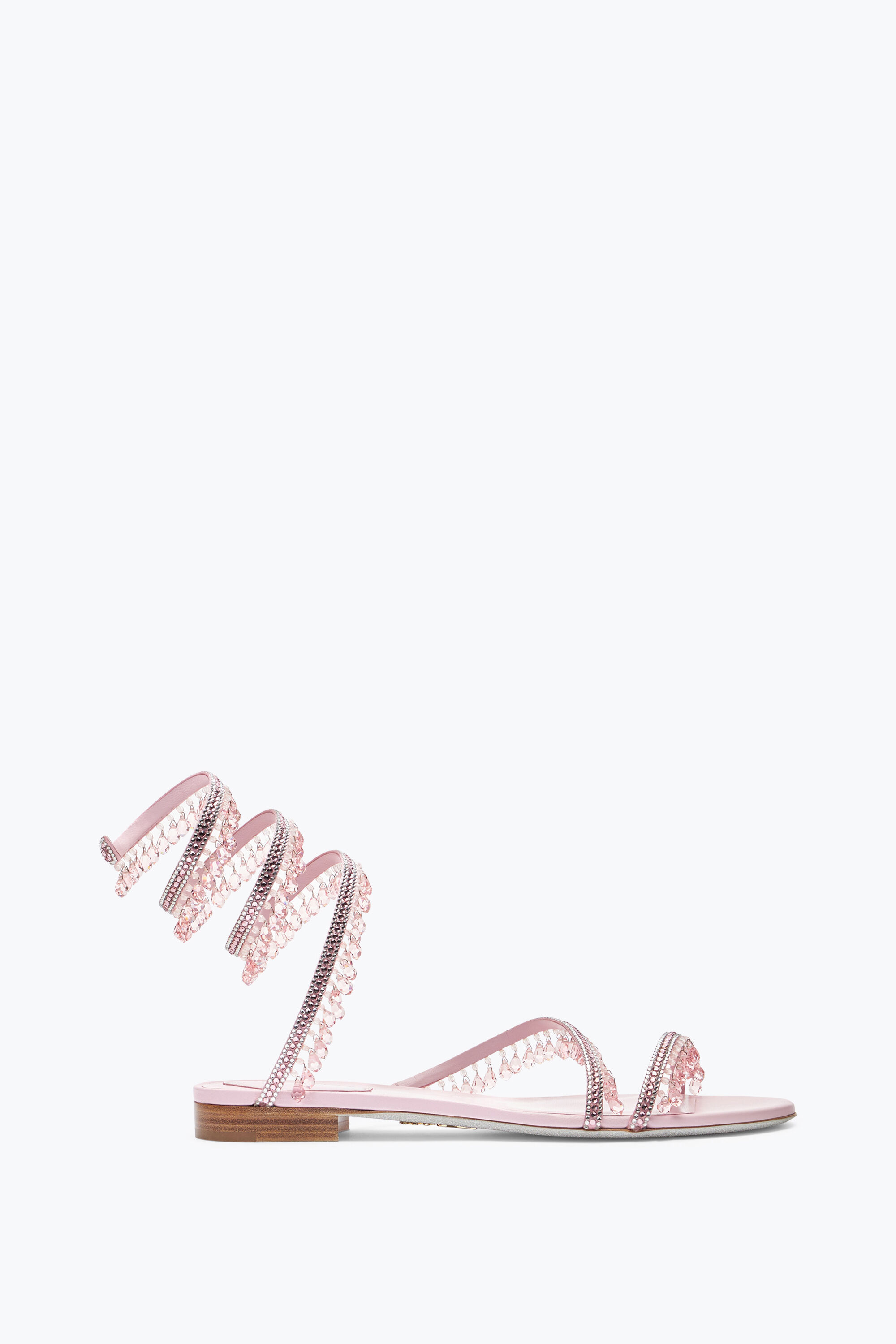 Jeweled Chandelier Barbie Pink Flat Sandal 10 | Rene Caovilla®