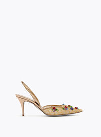 SLINGBACK FLORA ORO 80