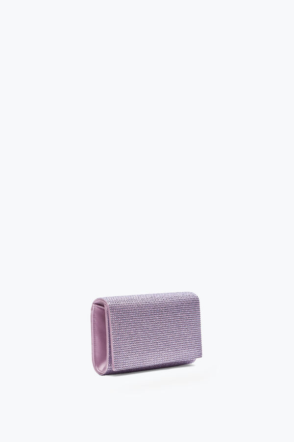 Aida Lilac Clutch With All-Over Crystals