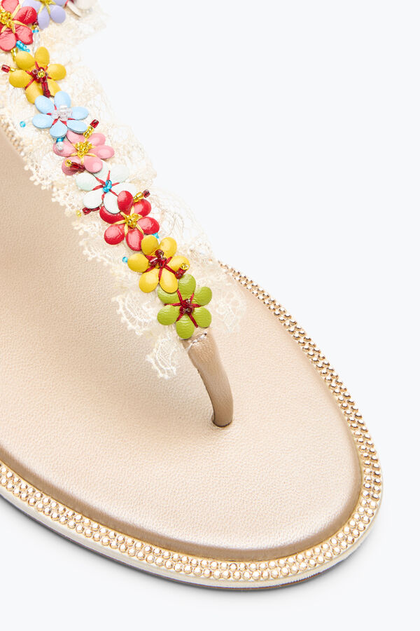 SANDALE PLATE BLOOM NUDE 10