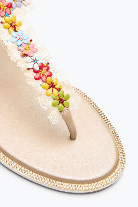 BLOOM NUDE FLAT SANDAL 10 BLOOM NUDE FLAT SANDAL 10