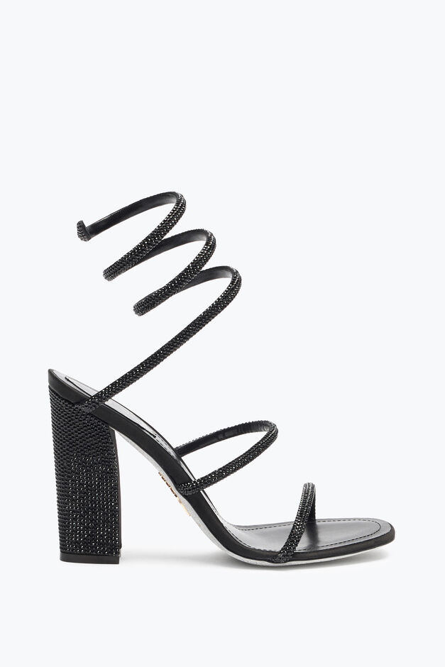 CLEO TOTAL BLACK SANDAL WITH SOUL HEEL 105 CLEO TOTAL BLACK SANDAL WITH SOUL HEEL 105