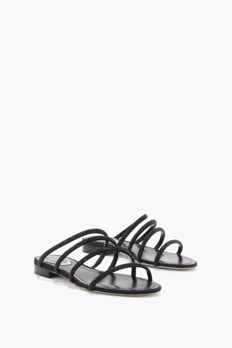 ERIN BLACK FLAT SANDAL 10