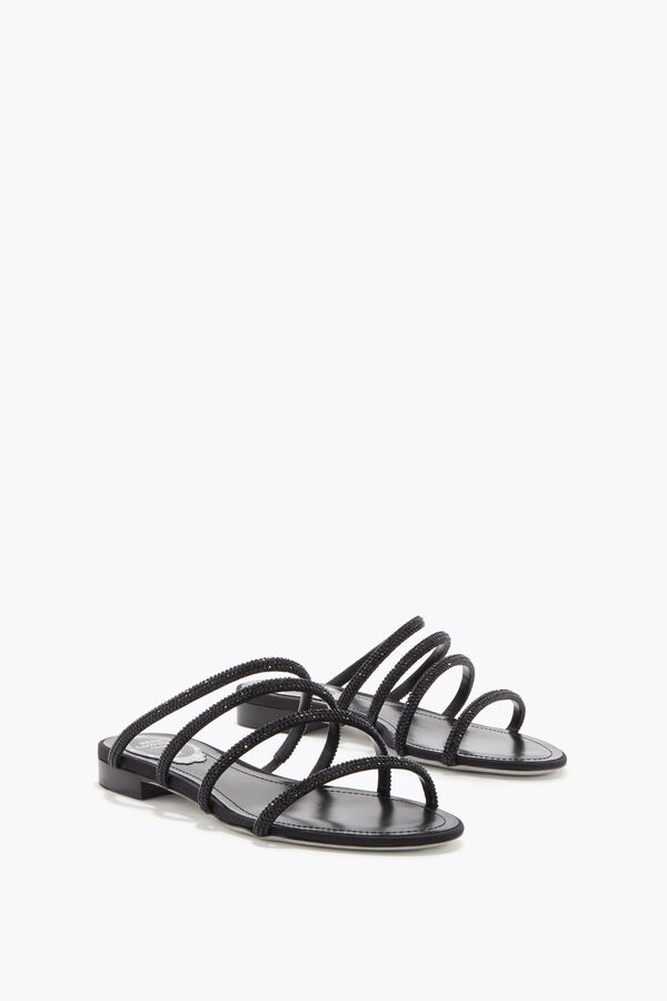 ERIN BLACK FLAT SANDAL 10