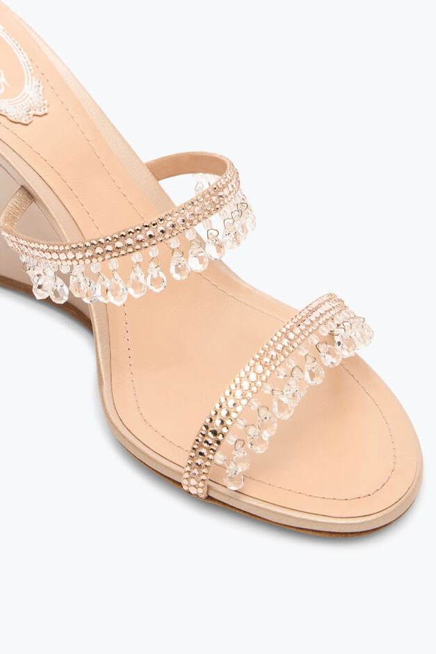 CHANDELIER POWDER PINK WEDGE SANDAL 80 CHANDELIER POWDER PINK WEDGE SANDAL 80