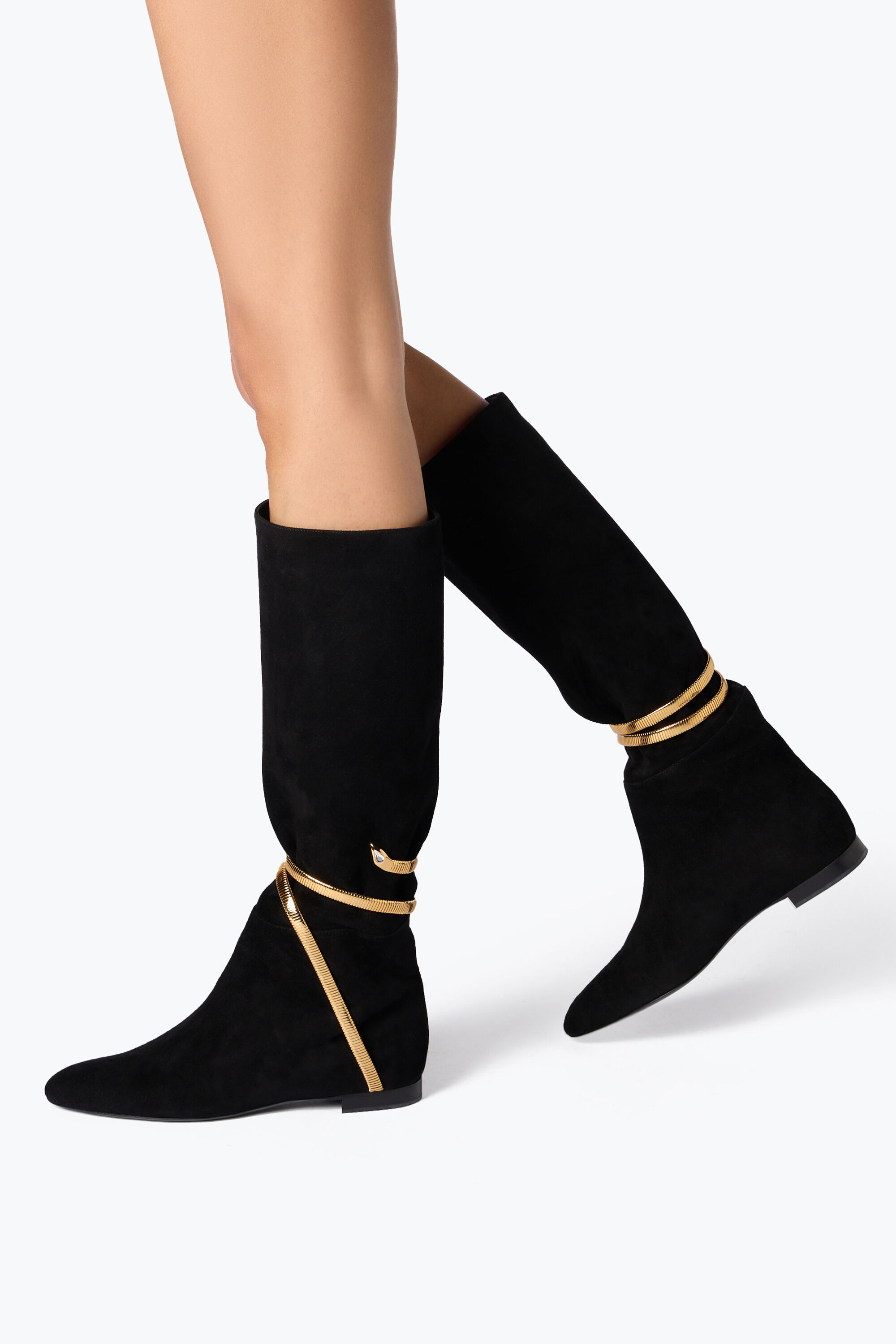 Bottes souples daim discount