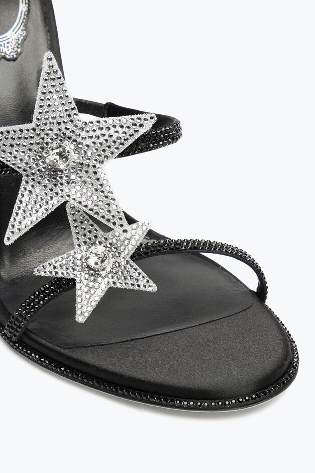 CLEO STAR BLACK & SILVER SANDAL 105 CLEO STAR BLACK & SILVER SANDAL 105