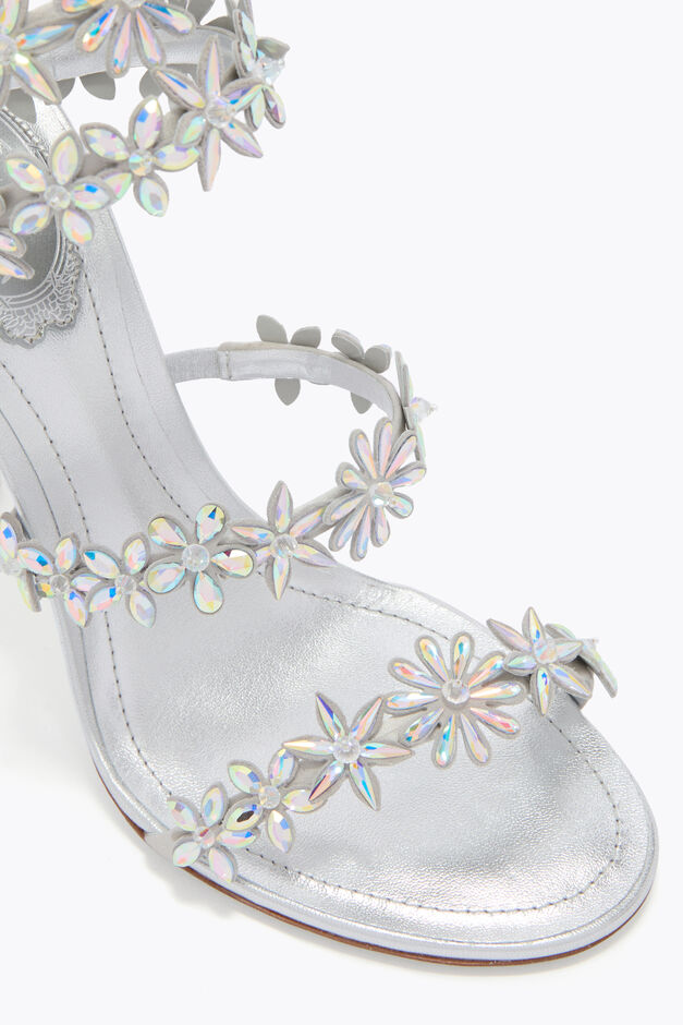 EVA METALLIC SILVER SANDAL 100