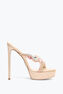GIULIENNE NUDE MULE SANDAL WITH PLATFORM 130