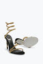 Margot Black Jewel Sandals Snake