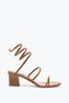 SANDALE CLEO EN CUIR D’AYERS COGNAC 50