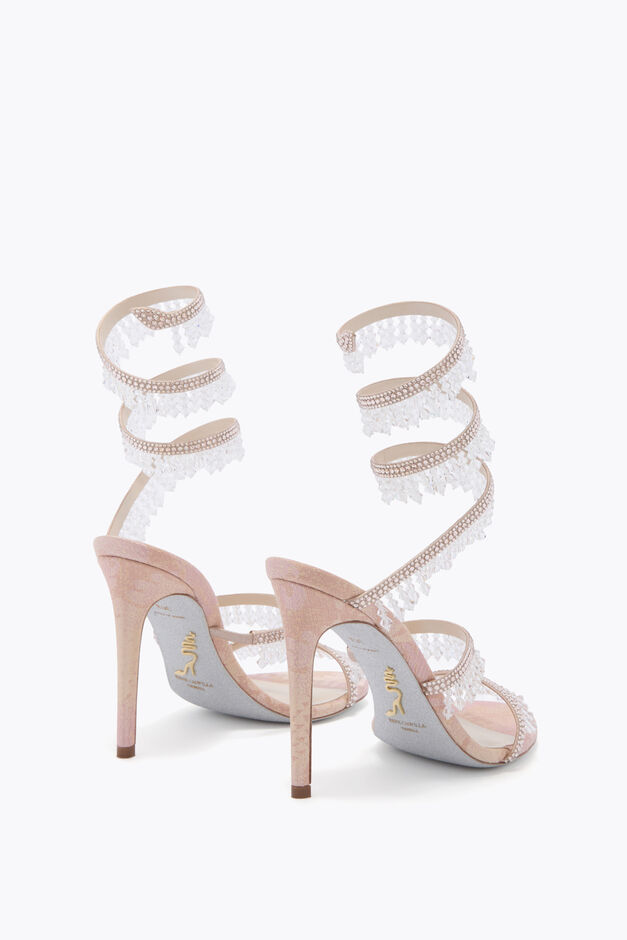 CHANDELIER SANDAL IN PEACH DAMASK 105