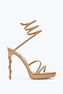 Margot Crystal Gold Platform Sandal 120