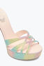 DANIA MULTICOLOR PLATFORM SLIDER SANDAL 130