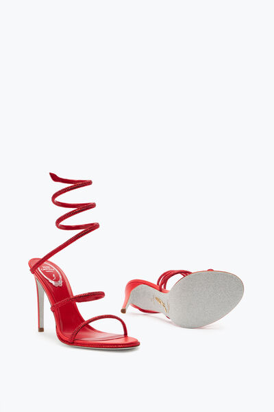 Sandales à Talons René Caovilla Cleo Bleu Aigue-marine Avec Cristaux - Taille 40