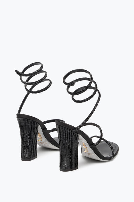 CLEO TOTAL BLACK SANDAL WITH SOUL HEEL 105