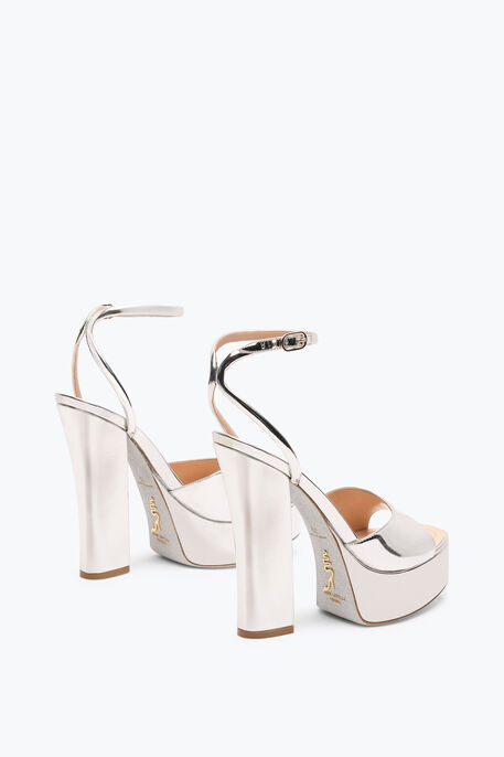 HELSA SILVER PLATFORM SANDAL 140