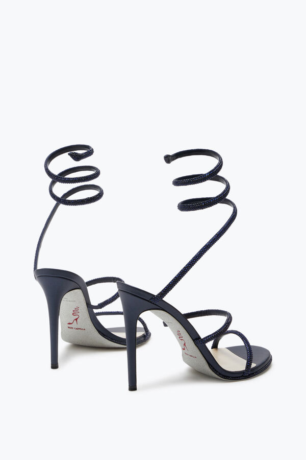 Sandale Bleu Fonc&eacute; Avec Cristaux Cleo 105