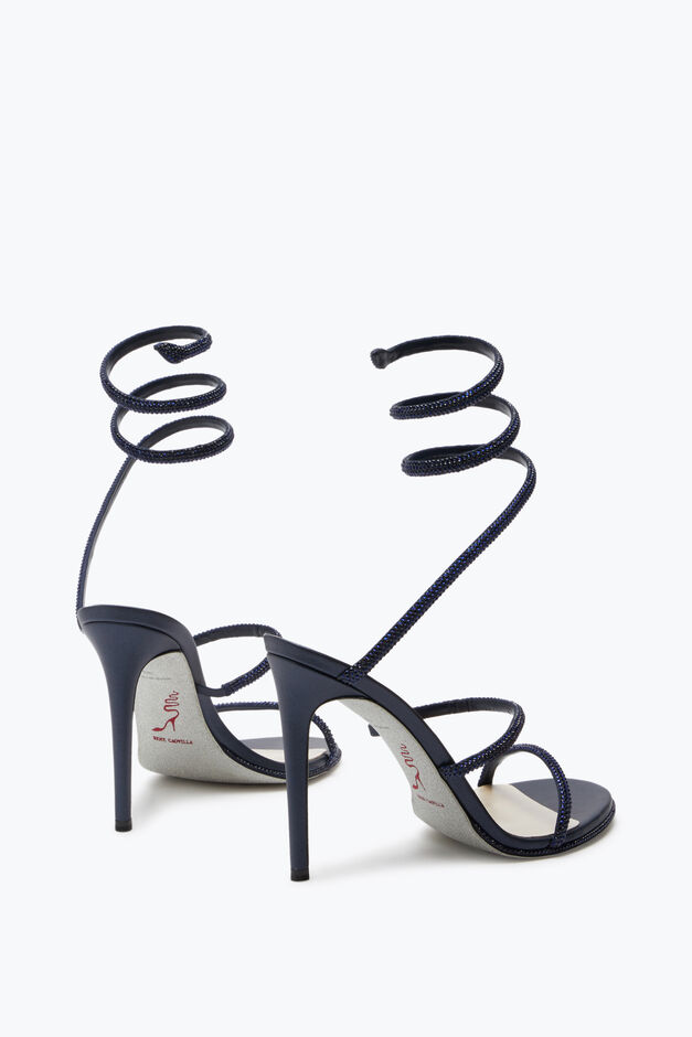 Cleo Crystal Midnight Blue Sandal 105 Cleo Crystal Midnight Blue Sandal 105