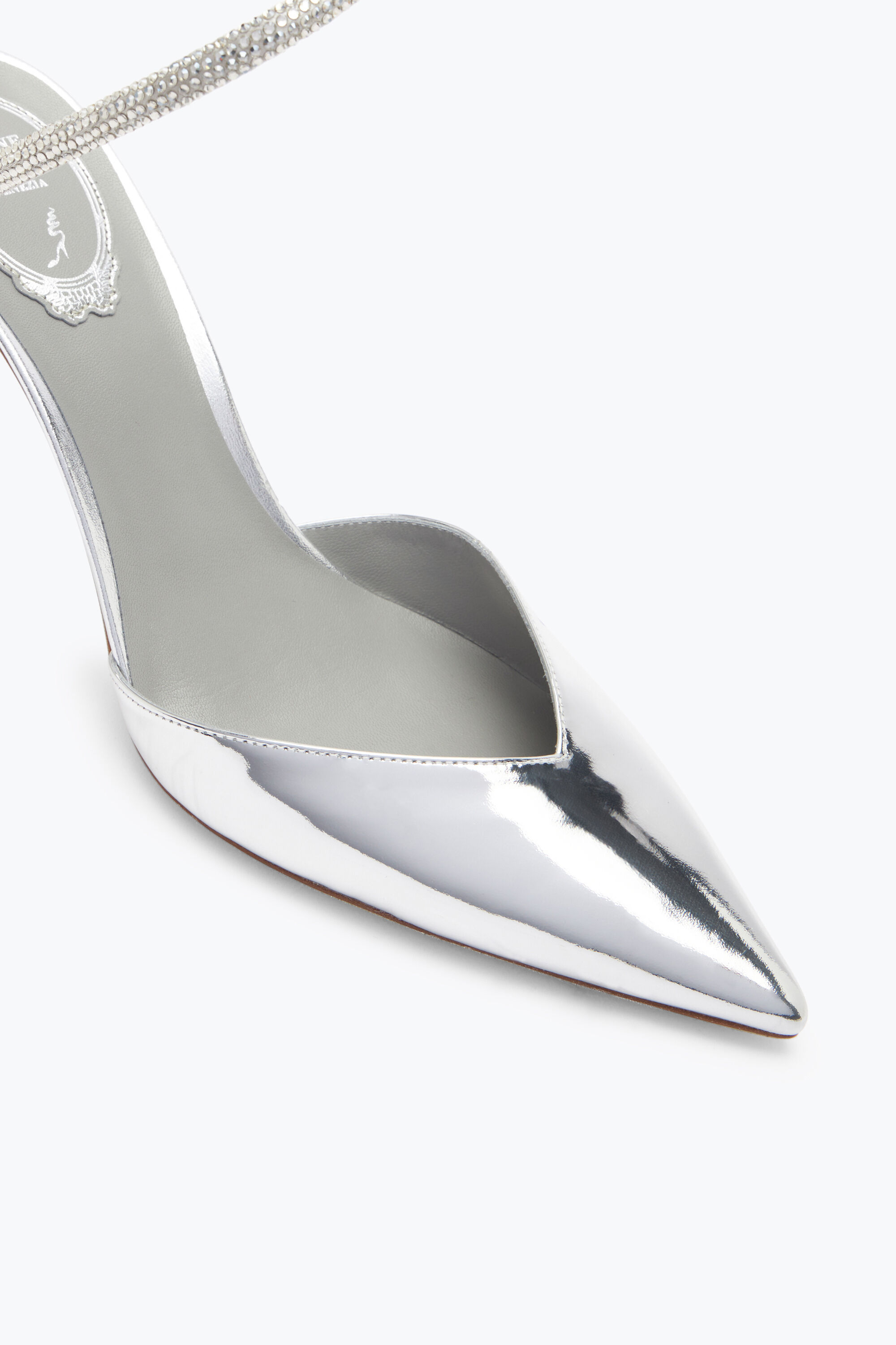 Jeweled Margot Silver Pump 80 | Rene Caovilla®