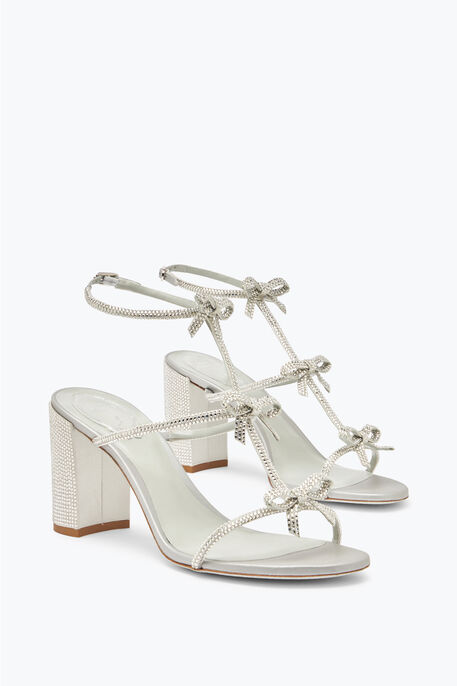 Caterina Silver Sandal With Crystals 80 Caterina Silver Sandal With Crystals 80
