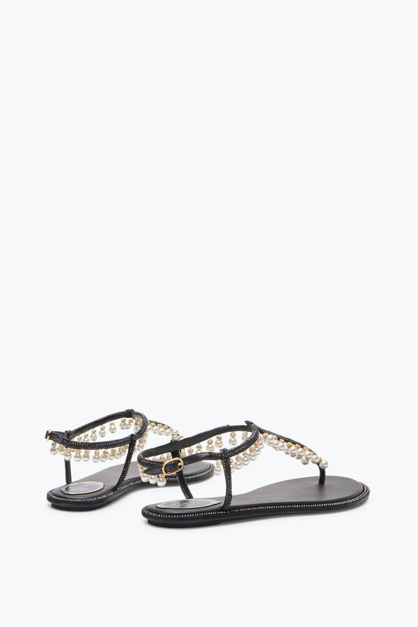 SANDALE DIANA NOIRE AVEC PERLES 10