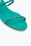 SuperCleo 翡翠绿色水晶凉鞋 10