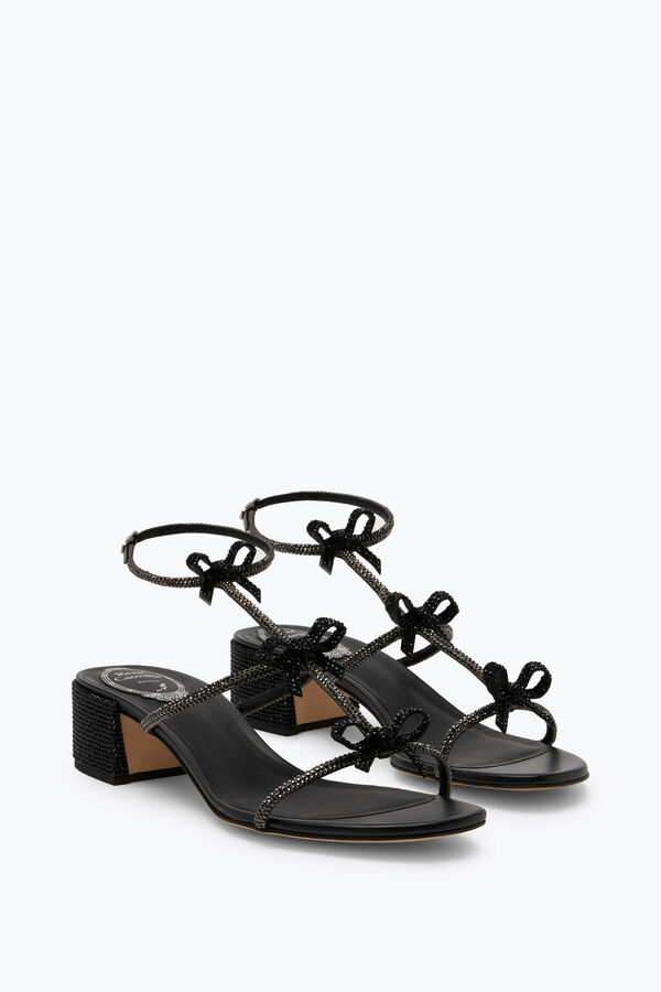 Caterina Crystal Black Sandal 40