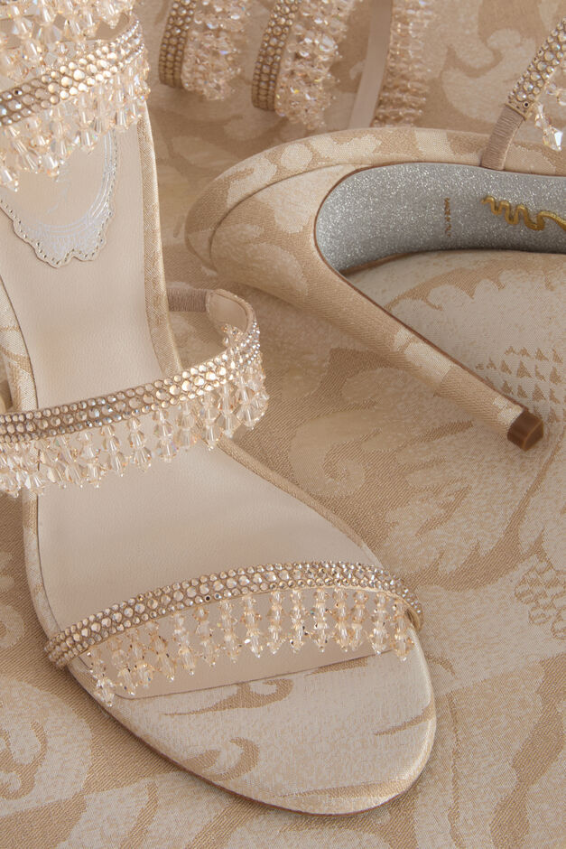 CHANDELIER SANDAL IN SAND DAMASK 105