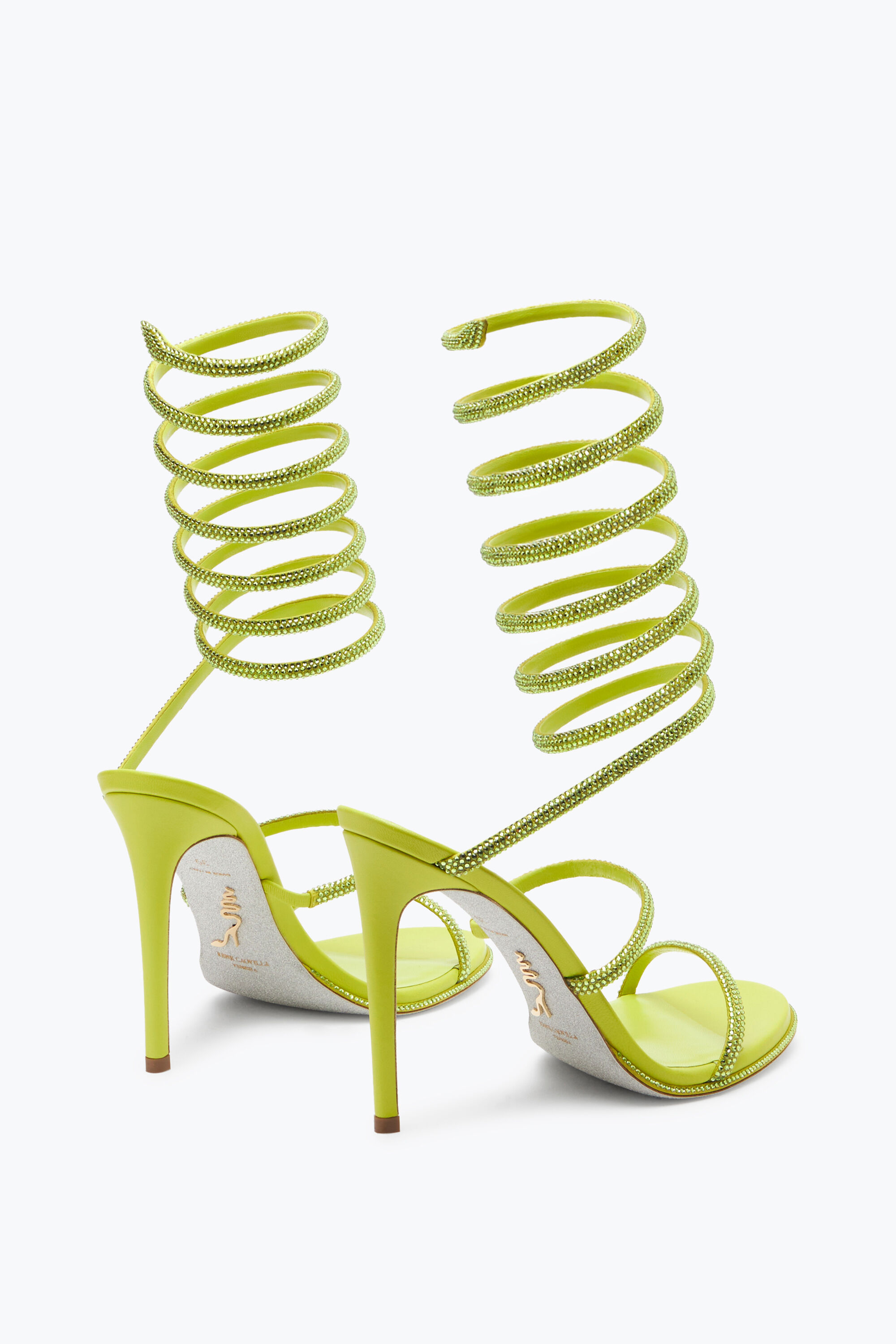 Jeweled Supercleo Yellow Sandal 105 Rene Caovilla