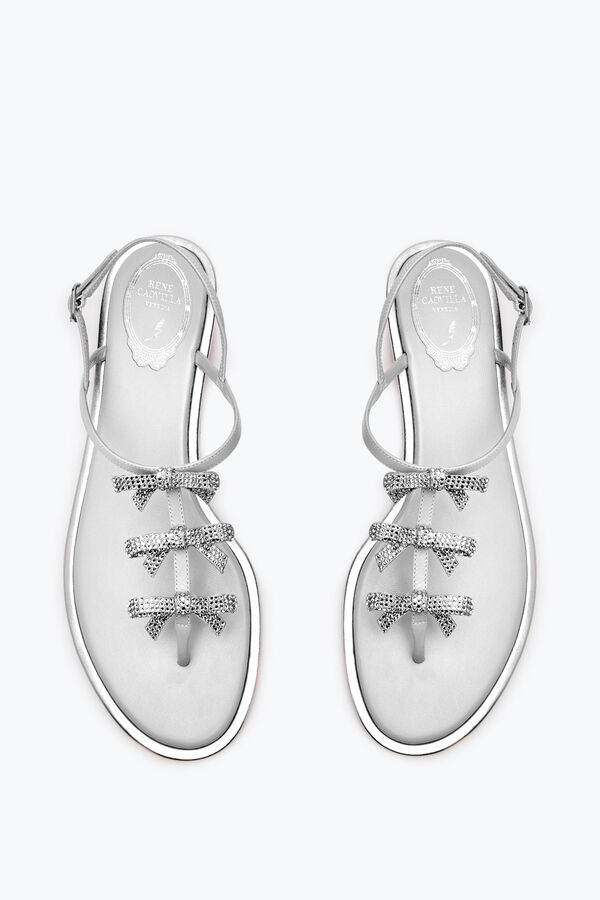 Caterina Silver Thong Sandal 10
